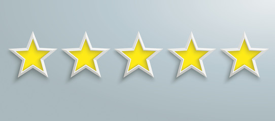 5 Yellow Stars Rating Header Loading