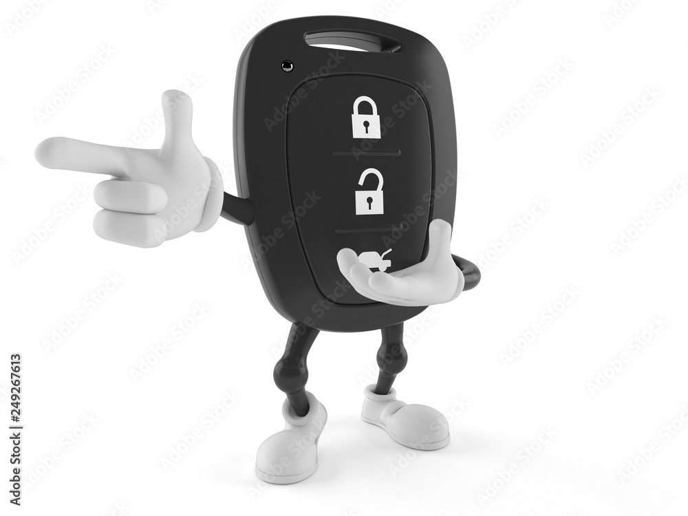 Canvas Prints car remote key character pointing finger