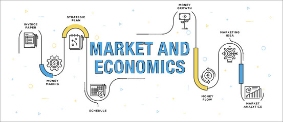 MARKET AND ECONOMICS INFOGRAPHIC CONCEPT
