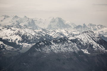 Fototapeta na wymiar Massif View at Mount. Rigi - Arth, Switzerland