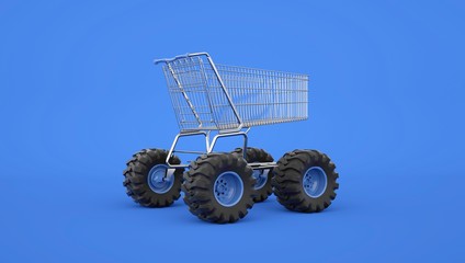 Off road shopping cart.