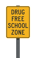 Drug Free School Zone sign
