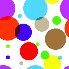 Vector fabric  circles abstract seamless background