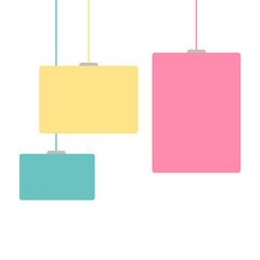 Photo frames or poster templates on transparent background. Photo gallery portfolio wall