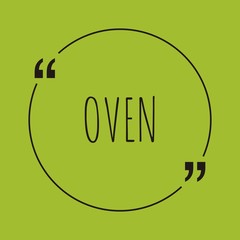 Oven word concept