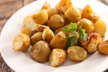 grilled potato and herbs