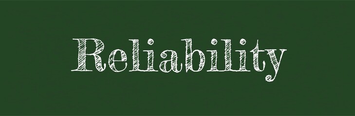 Reliability word concept