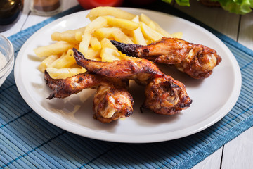 Tasty baked chicken wings