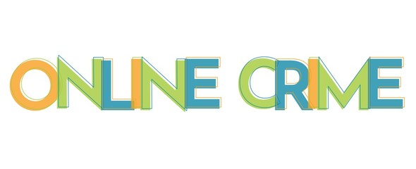 Online crime word concept