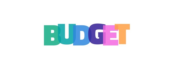 Budget word concept