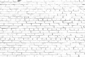 Obraz premium Texture background concept: white brick wall background in rural room