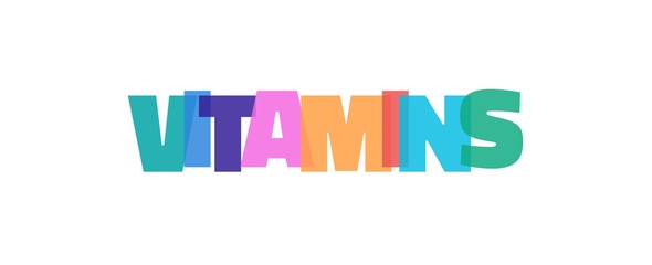 Vitamins word concept