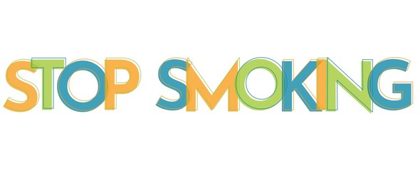 Stop smoking word concept