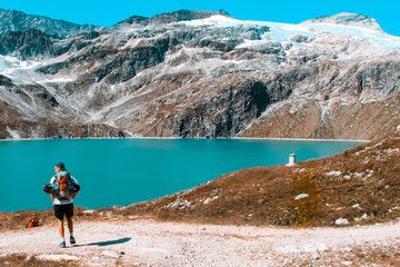 National park hohe tauern, weißsee, lake in the austrian alps