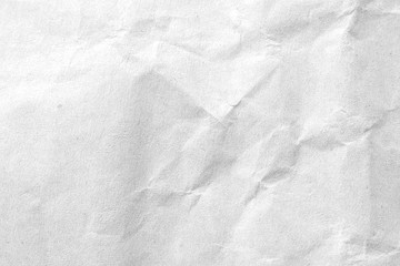 White crumpled paper texture background. Close-up.