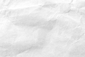White crumpled paper texture background. Close-up.