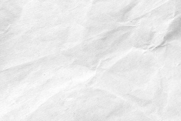 White crumpled paper texture background. Close-up.