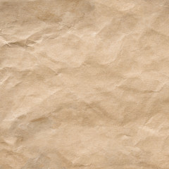 Obraz premium Brown crumpled paper texture background.