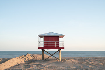 Hut at Washington Park Beach, Lake Michigan, Michigan City, Indiana