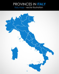 Italy - highly detailed map.All elements are separated in editable layers. Vector illustration.