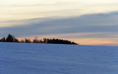 Sonnenuntergang im Winter