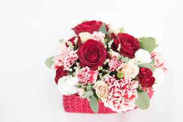 Beautiful flowers for valentines and wedding scene. Valentines and 8 March Mother Women's Day concept.