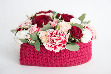 Beautiful flowers for valentines and wedding scene. Valentines and 8 March Mother Women's Day concept.