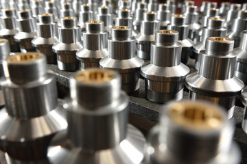 Components for the production of valves in the factory. Internal movable part of the valves.