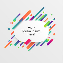 Dynamic and colorful template for advertising, vector illustration