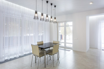 a range of fashionable lamps for bright interior loft