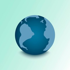 Vector illustration with shadow, isolated on gradient background.