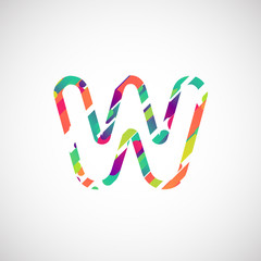 Colorful character from a typeset, vector illustration