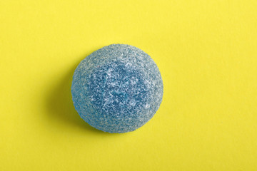 jelly candy on yellow background