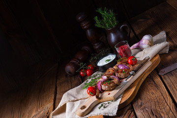 Tasty Lamb chops with mint and rosemary