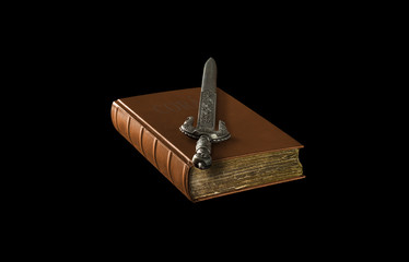 Sword on ancient book