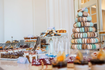 Delicious candy bar in restaurant