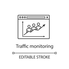 Website traffic linear icon