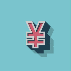 Retro 3D character from a fontset, vector illustration