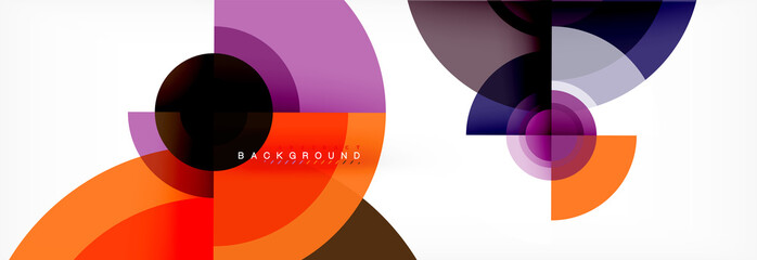 Geometric circle abstract background, creative geometric wallpaper.