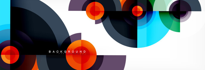 Geometric circle abstract background, creative geometric wallpaper.
