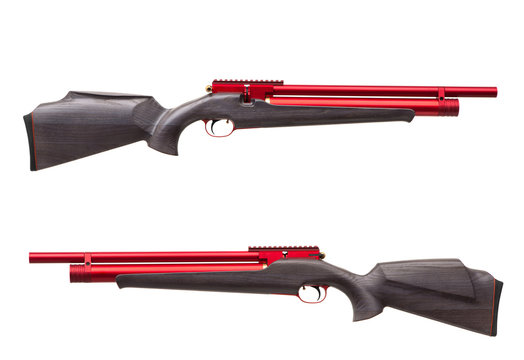 pneumatic rifle isolated on white