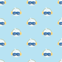 Pattern with penguins color flat icon..