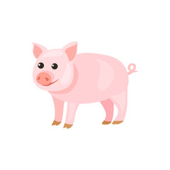 pig cartoon isolated