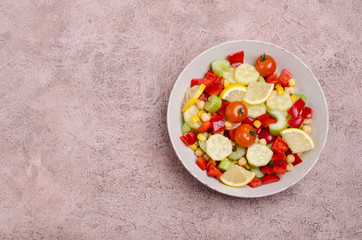 Salad of fresh vegetables