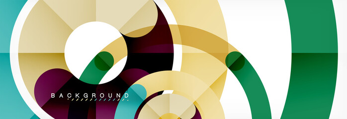 Fototapeta premium Vector outlined stroke circles composition