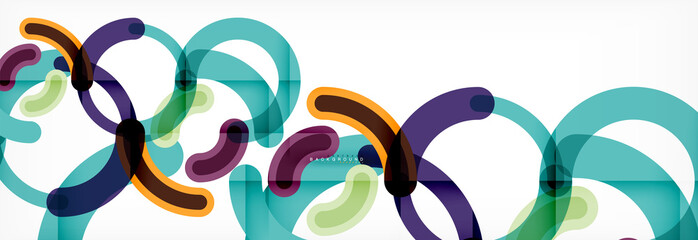 Line design circles abstract background