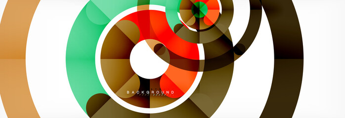 Line design circles abstract background