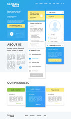 Modern website design for business, vector illustration