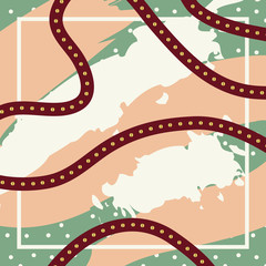 Fototapeta premium Abstract silk scarf with flowers and fashion hijab