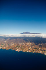 Mount Teide volcano, Tenerife island, aerial view